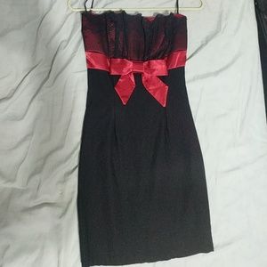 Mini dress with bow